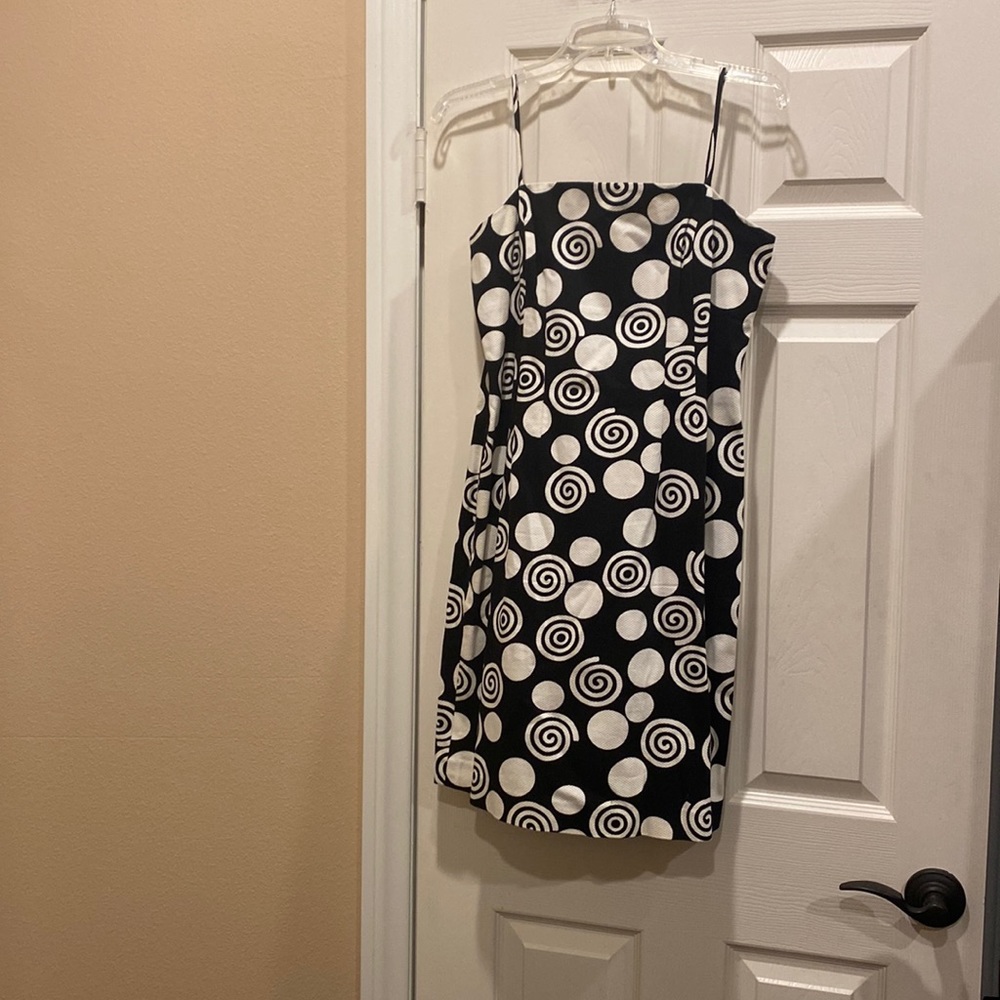 Nine West spaghetti strap print cotton dress